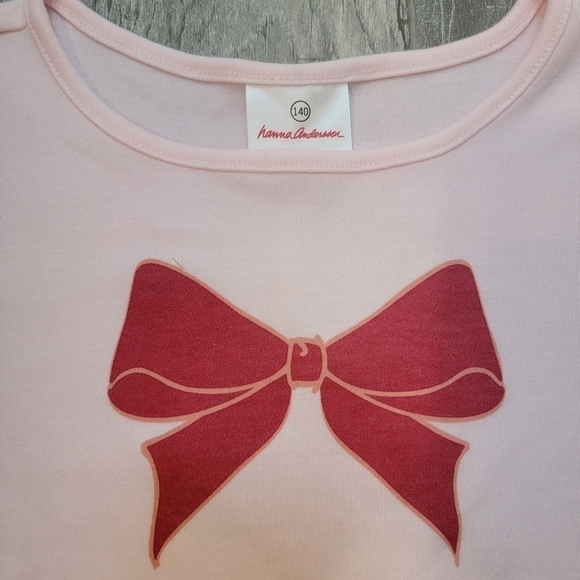 NWT Hanna Andersson Long Sleeve Top with Bow 140/10 - Picture 2 of 4